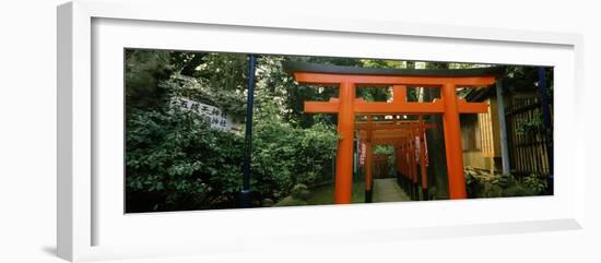 Torii Gates in a Park, Ueno Park, Taito, Tokyo Prefecture, Kanto Region, Japan-null-Framed Photographic Print