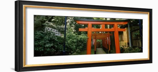 Torii Gates in a Park, Ueno Park, Taito, Tokyo Prefecture, Kanto Region, Japan-null-Framed Photographic Print