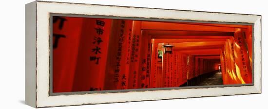 Torii Gates of a Shrine, Fushimi Inari-Taisha, Fushimi Ward, Kyoto, Honshu, Japan-null-Framed Premier Image Canvas