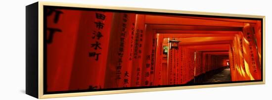 Torii Gates of a Shrine, Fushimi Inari-Taisha, Fushimi Ward, Kyoto, Honshu, Japan-null-Framed Premier Image Canvas