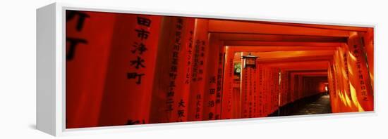 Torii Gates of a Shrine, Fushimi Inari-Taisha, Fushimi Ward, Kyoto, Honshu, Japan-null-Framed Premier Image Canvas