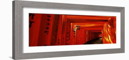 Torii Gates of a Shrine, Fushimi Inari-Taisha, Fushimi Ward, Kyoto, Honshu, Japan-null-Framed Photographic Print