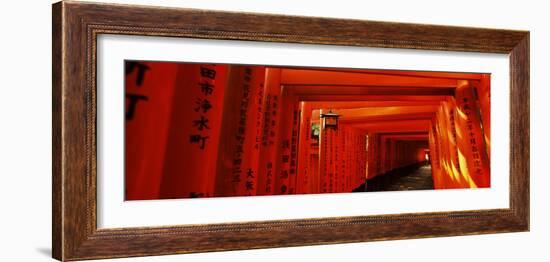 Torii Gates of a Shrine, Fushimi Inari-Taisha, Fushimi Ward, Kyoto, Honshu, Japan-null-Framed Photographic Print