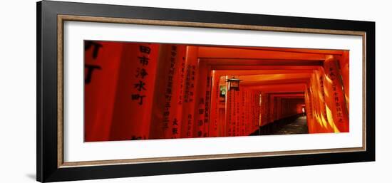 Torii Gates of a Shrine, Fushimi Inari-Taisha, Fushimi Ward, Kyoto, Honshu, Japan-null-Framed Photographic Print