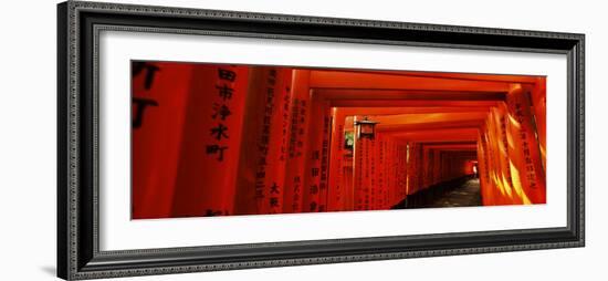 Torii Gates of a Shrine, Fushimi Inari-Taisha, Fushimi Ward, Kyoto, Honshu, Japan-null-Framed Photographic Print