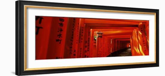 Torii Gates of a Shrine, Fushimi Inari-Taisha, Fushimi Ward, Kyoto, Honshu, Japan-null-Framed Photographic Print