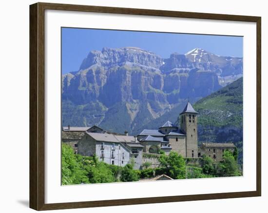 Torla, Village Perched on Hilltop Beneath Mondarruego, Huesca (Pyrenees), Aragon, Spain, Europe-Ruth Tomlinson-Framed Photographic Print