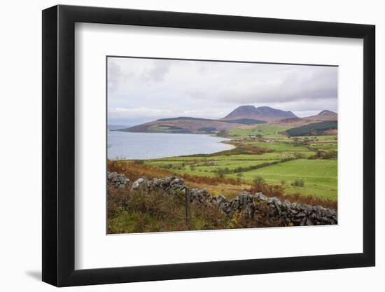 Tormore and Machrie Bay, looking towards Beinn Bharrain, Isle of Arran, North Ayrshire, Scotland, U-Gary Cook-Framed Photographic Print