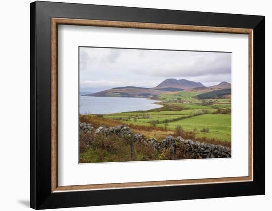 Tormore and Machrie Bay, looking towards Beinn Bharrain, Isle of Arran, North Ayrshire, Scotland, U-Gary Cook-Framed Photographic Print