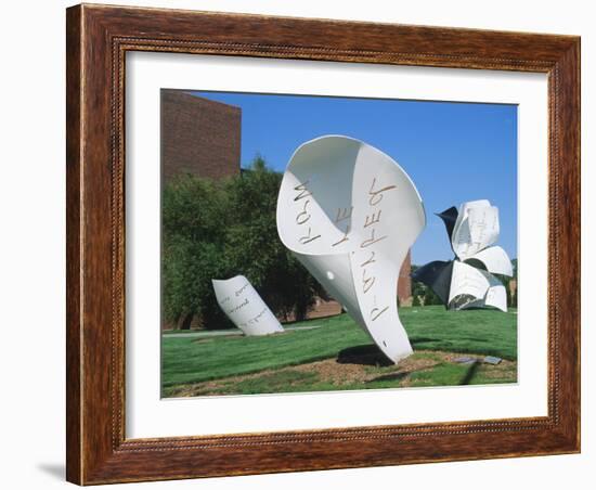 Torn Notebook Sculpture, Lincoln, Nebraska, USA-Michael Snell-Framed Photographic Print