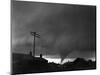 Tornado Moving Past Houses-null-Mounted Photographic Print
