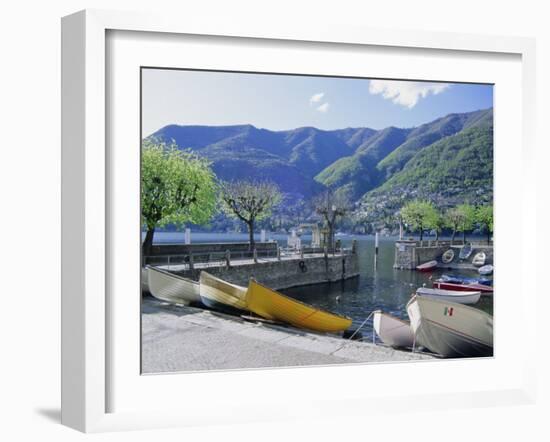 Torno, Lago Di Como (Lake Como), Lombardia (Lombardy), Italy-Sheila Terry-Framed Photographic Print