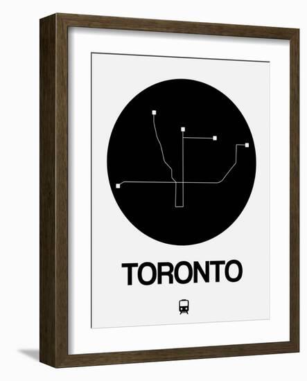 Toronto Black Subway Map-NaxArt-Framed Art Print