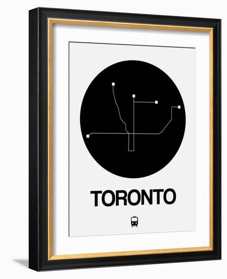 Toronto Black Subway Map-NaxArt-Framed Art Print