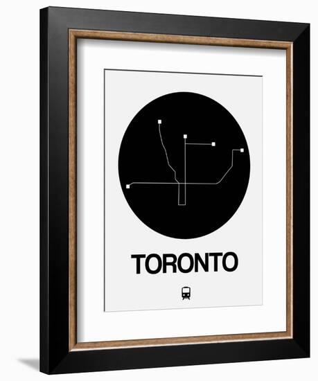 Toronto Black Subway Map-NaxArt-Framed Premium Giclee Print