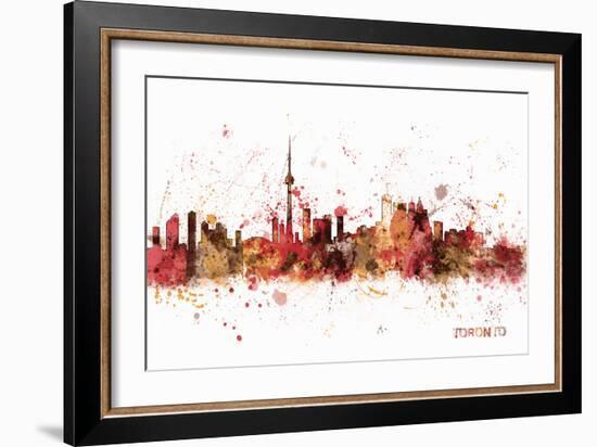 Toronto Canada Skyline-Michael Tompsett-Framed Art Print