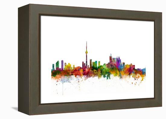 Toronto Canada Skyline-Michael Tompsett-Framed Stretched Canvas