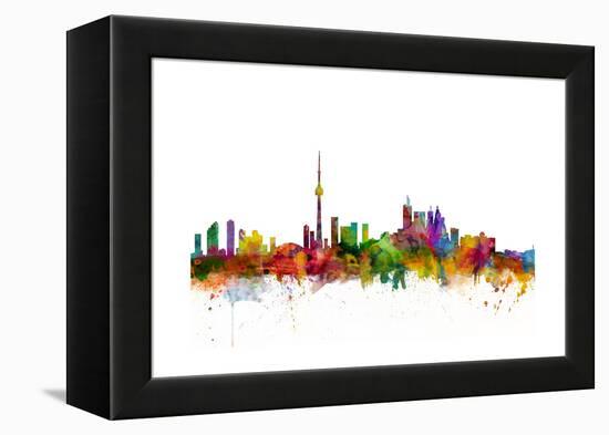 Toronto Canada Skyline-Michael Tompsett-Framed Stretched Canvas