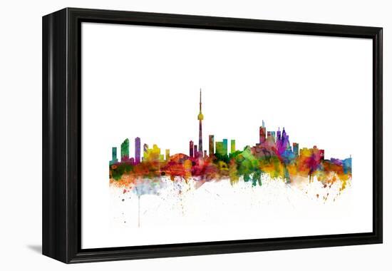 Toronto Canada Skyline-Michael Tompsett-Framed Stretched Canvas