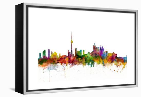 Toronto Canada Skyline-Michael Tompsett-Framed Stretched Canvas