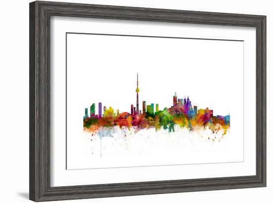 Toronto Canada Skyline-Michael Tompsett-Framed Art Print