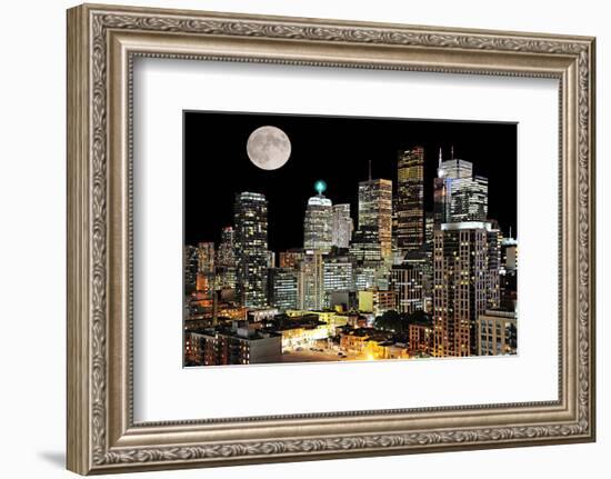 Toronto City Center at Night-null-Framed Art Print