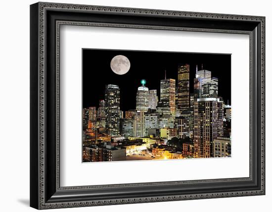 Toronto City Center at Night-null-Framed Art Print