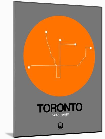 Toronto Orange Subway Map-NaxArt-Mounted Art Print