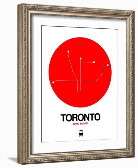 Toronto Red Subway Map-NaxArt-Framed Art Print