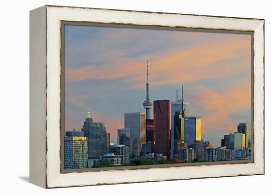 Toronto Skyline at Dusk-Brad Smith-Framed Premier Image Canvas