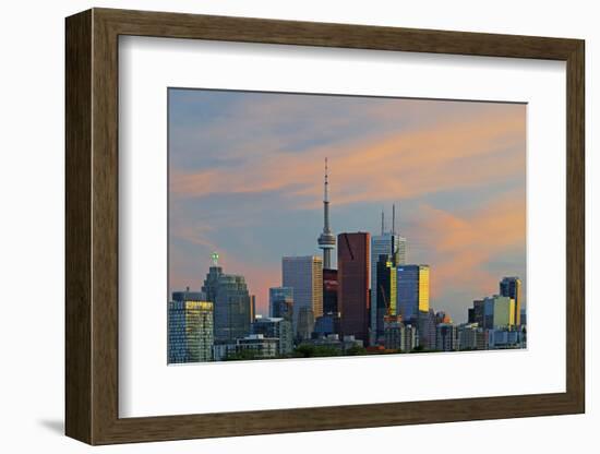 Toronto Skyline at Dusk-Brad Smith-Framed Photographic Print