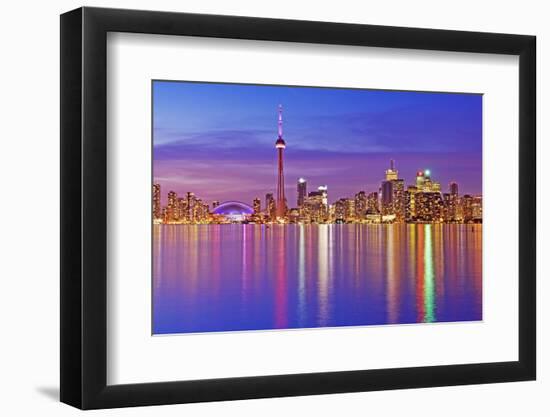 Toronto Skyline at Dusk-Brad Smith-Framed Photographic Print