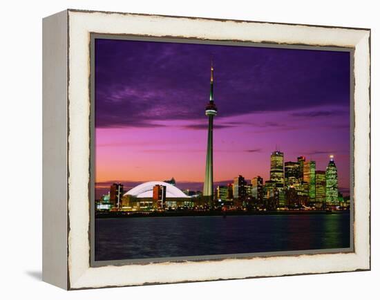 Toronto Skyline at Night, Canada-Jim Schwabel-Framed Premier Image Canvas