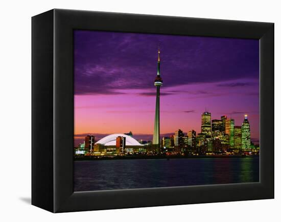 Toronto Skyline at Night, Canada-Jim Schwabel-Framed Premier Image Canvas