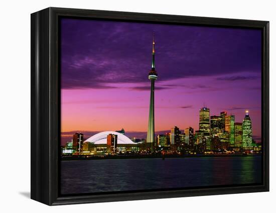 Toronto Skyline at Night, Canada-Jim Schwabel-Framed Premier Image Canvas