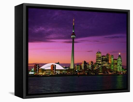 Toronto Skyline at Night, Canada-Jim Schwabel-Framed Premier Image Canvas