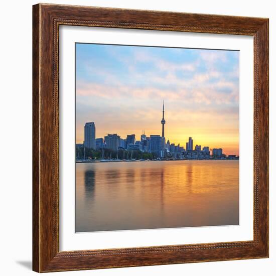 Toronto Skyline at Sunrise-Brad Smith-Framed Photographic Print