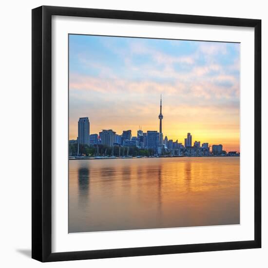 Toronto Skyline at Sunrise-Brad Smith-Framed Photographic Print