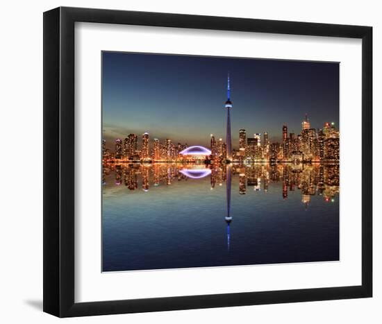 Toronto Skyline & Lake Ontario-null-Framed Art Print