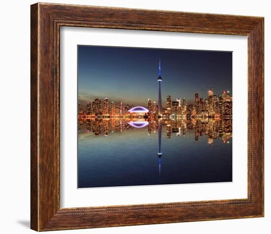 Toronto Skyline & Lake Ontario-null-Framed Art Print