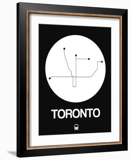 Toronto White Subway Map-NaxArt-Framed Art Print