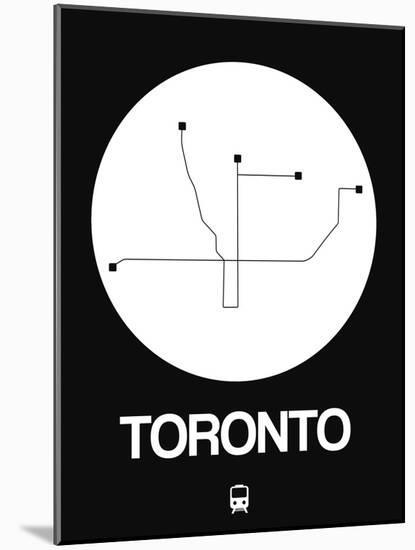 Toronto White Subway Map-NaxArt-Mounted Art Print