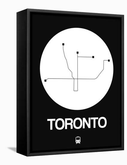 Toronto White Subway Map-NaxArt-Framed Stretched Canvas