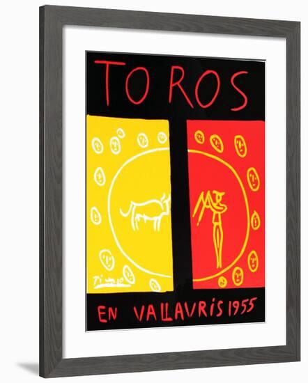 Toros En Vallauris-Pablo Picasso-Framed Limited Edition