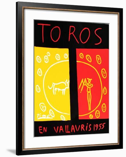 Toros En Vallauris-Pablo Picasso-Framed Limited Edition