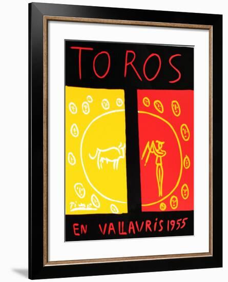 Toros En Vallauris-Pablo Picasso-Framed Limited Edition