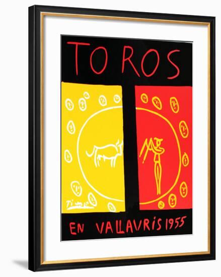 Toros En Vallauris-Pablo Picasso-Framed Limited Edition