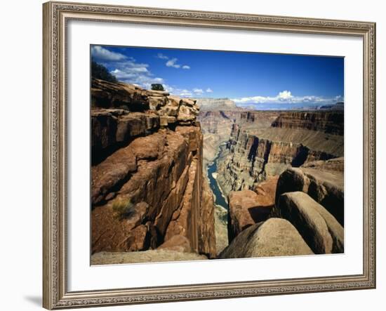 Toroweap Overlook a Panorama of the Canyon From Rim To River, Grand Canyon National Park, AZ-Bernard Friel-Framed Photographic Print