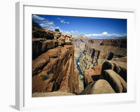 Toroweap Overlook a Panorama of the Canyon From Rim To River, Grand Canyon National Park, AZ-Bernard Friel-Framed Photographic Print