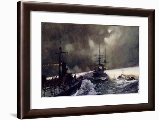 Torpedo Boats in Action at the Naval Manoeuvres-Charles Edward Dixon-Framed Giclee Print